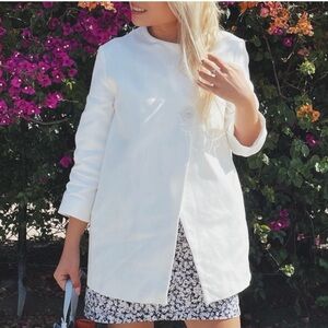 ZARA Two Button Asymmetrical White Blazer Jacket - Brand New, Kids / Petite